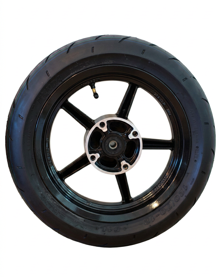 12 inch supermoto rear wheel with sprocket and brake disc
