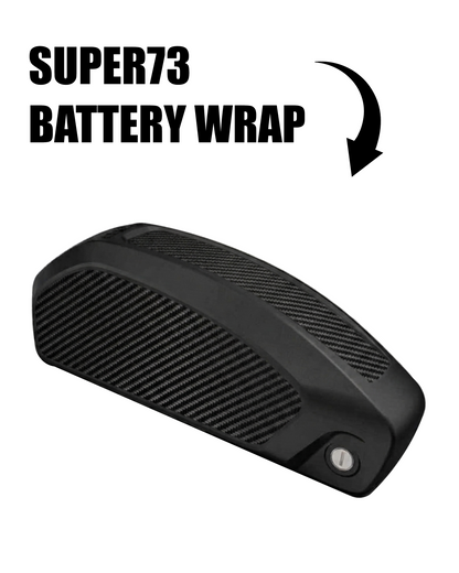 Super73 battery wrap in carbon fiber finish