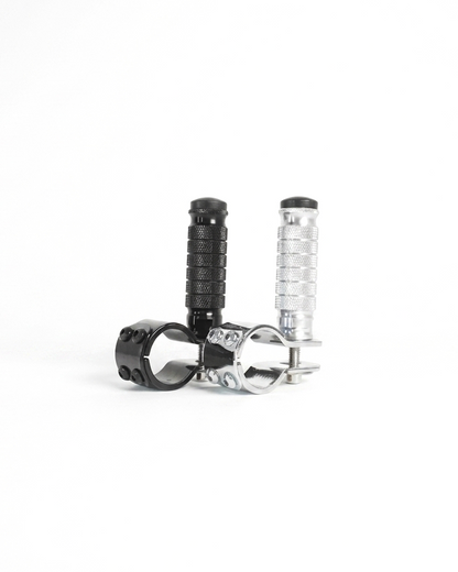 Super73 shift lock foot peg in black and silver